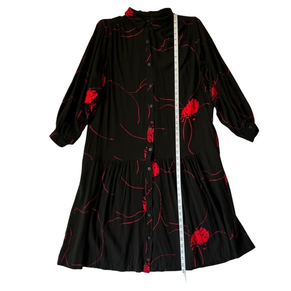 Chez California by Tandy vintage 80s floral shirt dress with drop waist - Picture 10 of 14